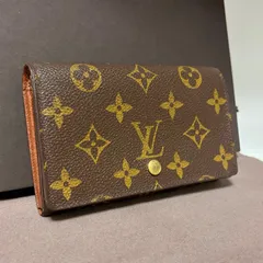 y31 ポルト モネ ビエ トレゾール　ポルトフォイユ トレゾール　インターナショナル 旧型　Louis Vuitton ルイ ヴィトン　2つ 折り　二つ折り　フラップ ボタン 式　財布　コンパクト　ミニ ウォレット モノグラム