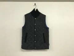 本物アールニューボールドR.NEWBOLDトラディショナルウェザーウェアウール千鳥柄MA1ミリタリー中綿キルティングジャケットジレベストメンズサーフアメカジミリタリーストリートスケーターワークビジネススーツモードゴルフドレスバイカーグレー黒ブラックXL