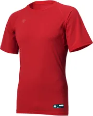 デサント DESCENTE 野球 ジュニア丸首半袖アンダーシャツ Tシャツ インナー クルーネック ストレッチ 軽量 吸汗速乾 部活 練習 トレーニング 試合 大会 キッズ 子供 男子  JSTD721B RED レッド