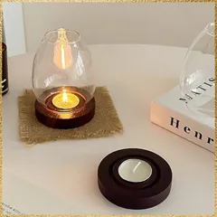 ☆彡送料無料でお届け☆彡 キャンドルホルダー ガラス ウッド アンティーク キャンドルスタンド ろうそく立て キャンドル 北欧雑貨 韓国 小物 おしゃれ かわいい テーブルランプ アロマ ろうそく台 置物 置き物 オブジェ ライト インテリア雑貨 韓国雑貨 デ