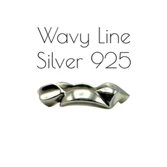 【波打つフォルム】モダン Silver 925 刻印 Design Ring シルバー ヴィンテージ デザイン リング 16.5号 17号 シンプル プレーン ユニセックス