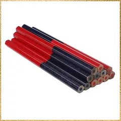 ☆彡送料無料でお届け☆彡 鉛筆 木工鉛筆 12本セット 赤 青 両用 折れにくい HB ダブルカラー 六角形 高密度グラファイト 滑らかな書き味 大工 建築 木工 デッサン 線引き 工事 作業 業務用 マーキング 製図 DIY 文房具用品 入園 入学