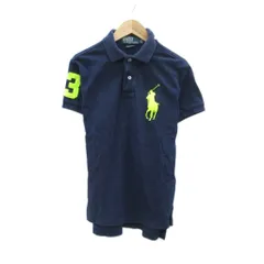 ポロ バイ ラルフローレン Polo by Ralph Lauren ポロシャツ ビッグポニー S 紺 ネイビー 半袖 ポロカラー ロゴ刺繍 /SM8 ■ECB001