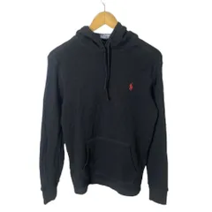 ポロ ラルフローレン POLO RALPH LAUREN ワッフル サーマルパーカー プルオーバー ポニー刺繍 長袖 S ブラック ■GY14