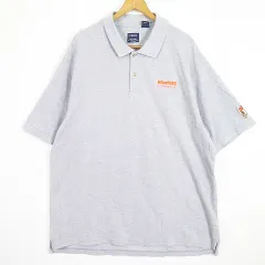 IZOD 鹿の子 ポロシャツ 半袖 XXL 刺繍ロゴ グレー 2sa6351
