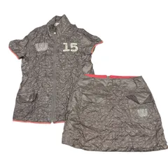  M-U SPORTS ゴルフウェア スカートセットアップ リバーシブル ナイロンジャケット　レディース【Z1811】