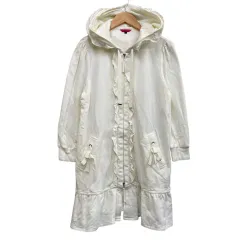 トゥービーシック TO BE CHIC ロングパーカー ダブルジップアップ フリルリボン ホワイト サイズ2 M相当のサムネイル