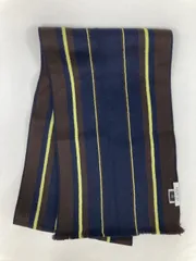 FAIRFAX フェアファックス マフラー ネイビー ストライプ柄 ウール・ニット