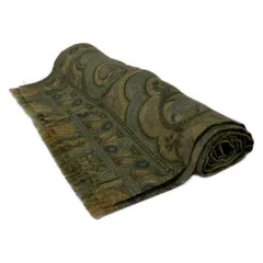ETRO(エトロ) ストール(ショール) - カーキ×ライトブラウン×マルチ ペイズリー柄 ウール、シルク