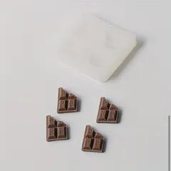 No.479 シリコンモールド チョコ 食べかけ 板チョコ レジン デコパーツ スイーツ
