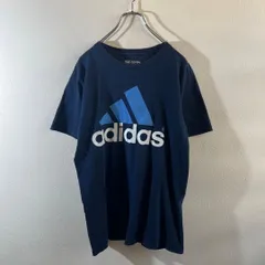 A-132 90s 00s adidas ヴィンテージビッグロゴTシャツ M