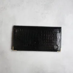 dunhill ダンヒル / ヴィンテージロングウォレット 長財布 札入れ クロコ型押し ブラック ゴールド