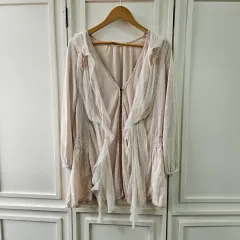 アクシーズファム レイ ドレープ ロング カーディガン