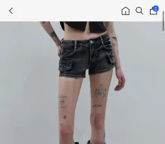 ODDINARYホリデー ウォッシュ デニム ショーツ ハーフパンツ SHORTS Mサイズ ブラック