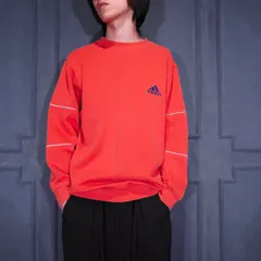 90's USA VINTAGE adidas LOGO EMBROIDERY DESIGN SWEAT SHIRT/90年代アメリカ古着アディダスロゴ刺繍デザインスウェット