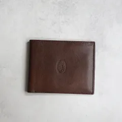 【美品】 YVES SAINT LAURENT YSL イヴサンローラン / ヴィンテージバイフォールドウォレット 二つ折り財布 グローブレザー ブラウン