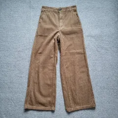 GU ジーユー ブラウン コーデュロイ パンツ S