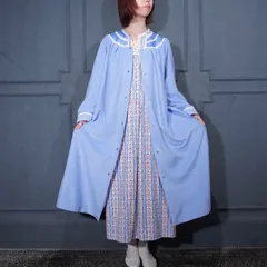 70's～80's USA VINTAGE LACE DESIGN NIGHTY DRESS GAWN COAT MADE IN USA/70年代～80年代アメリカ古着レースデザインナイティドレスガウンコート(ワンピース)