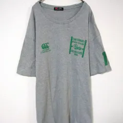 カンタベリー　Tシャツ　メンズXL　グレー色　緑プリント　綿100％のサムネイル