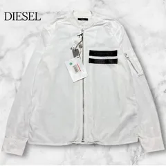 新品タグ付き ディーゼル DIESEL シャツジャケット S-ATOM SHIRT ミリタリー ブルゾン ホワイト 白 Sサイズ 00S31J 国内正規品 ライトアウター スプリングジャケット B1073
