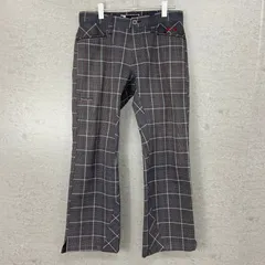 オークリー　メンズ　ゴルフパンツ　チェック　34　グレー　レッド　OAKLEY