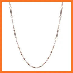 【新品】 [Jeroot] 磁気ネックレス レディース おしゃれ 幅2mm 全長45cm ネックレス チェーン アレルギー対応 ピンクゴールド 専用BOX 0