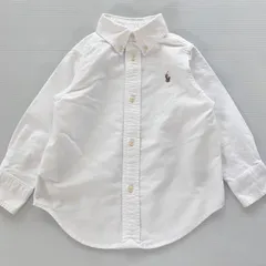 Ralph Lauren ラルフローレン　トップス　シャツ　白無地　オックスフォード　2/2T 90㎝　RF00012