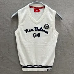 ニューバランス　レディース　ベスト　ニット　セーター　0サイズ　ホワイト　女性用ゴルフアパレル　New Balance