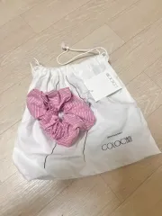 COLOCYNTH 콜로신스 ピンク ストライプ ヘアクランチ シュシュ