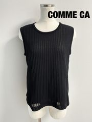 CHANEL 02Pシアーニット トップス タンクトップ ブラック 40 美品 
