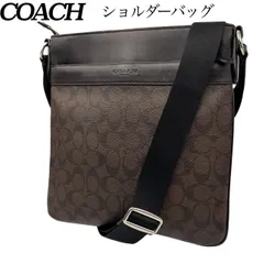 美品✤希少【COACH／コーチ】2way ショルダーバッグ／クロスボディ　シグネチャー　PVC×レザー　黒×茶 0302