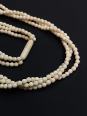 【極上のアンティーク】天然素材 象牙調 3連編み込み ネックレス － クラシック・ヴィンテージスタイル －