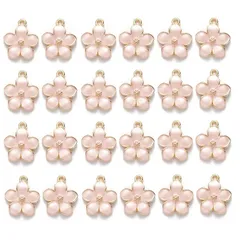 【新品】 [siawadeky] 桜 チャーム アクセサリーパーツ 50個セット さくら ペンダント デコパーツ ハンドメイド 可愛い ブレスレット ネックレス イヤリング キーチェーン ジュエリー作り DIY材料 デコキット クラフト手芸 1