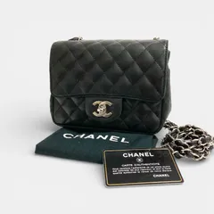 CHANEL シャネル ミニマトラッセ ラムスキン シルバー金具 ココマーク チェーンショルダーバッグ レディース