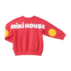 新品 [ミキハウス] WEB限定 バックロゴトレーナー スウェット 長袖 ロゴ 無地 男の子 女の子 ベビー キッズ 子供服 通園 通学 10-5620-682 100cm コーラルピンク