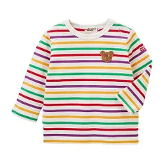 新品 [ミキハウス ホットビスケッツ] ボーダー 長袖 Ｔシャツ 男の子 女の子 キッズ 子供服 マルチカラー 80cm 70-5207-496