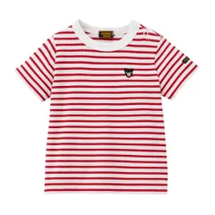 新品 [ミキハウス] ミキハウスダブルビー 半袖Ｔシャツ ボーダー くま 日本製 男の子 女の子 ベビー キッズ 子供服 通園 通学 60-5239-685 100cm 赤×白
