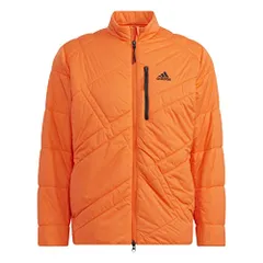 新品 [adidas Golf] ゴルフジャケット ビッグアディダスロゴ 保温 中ワタ長袖フルジップジャケット メンズ セミインパクトオレンジ J/L