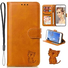iPhone se 2020 2022 第二世代 第三世代 通用 ケース case iPhone6 6s ケース iPhone se3手帳型 キャラクター iPhone7 スマイル 笑顔猫ちゃん スマホケース iPhone8 保護ケース 動物 アニマル 柄 1