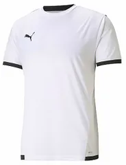 プーマ PUMA サッカー TEAMLIGA ゲームシャツ メンズ 練習着 プラクティスシャツ トレーニング 部活 クラブ 丸首 半袖 ランニング スポーツウェア ドライセル ロゴ  705150 04 PUMAWHITE-PUMABLA