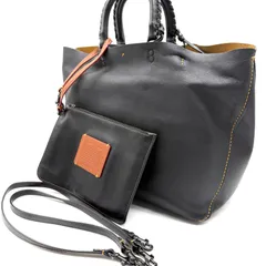 【良品】COACH y2k 2way tote bag black leather rogue black  porch unisex コーチ ローグ トートバッグ ポーチ付き A4収納可