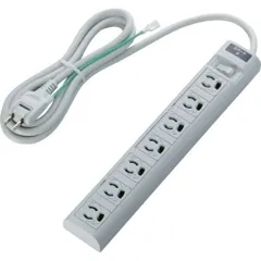 エレコム　ＲｏＨｓ準拠ＯＡタップ　３Ｐ　７個口　雷ガード　２ｍ　グレー