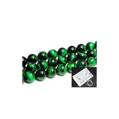 【新品】 4mm～18mm AA グリーン タイガーアイ 緑虎目 1連38cm 通し針、解説書、１mゴム付き 南アフリカ共和国産 天然石 パワーストーン … (10mm g3-2083D) 1