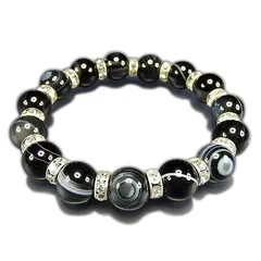 【新品】 石街 天眼石 ブレスレット 天神の眼 天然石 AAA- 12mm ロンデル 数珠 0