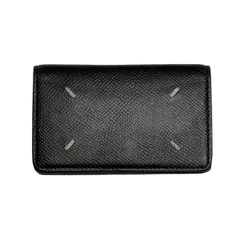 【中古】 Maison Margiela メゾンマルジェラ 4ステッチ カードケース SA3VX0005P4745T8013 グレイン カーフレザー 財布 メンズ レディース ユニセックス 26005147 AO