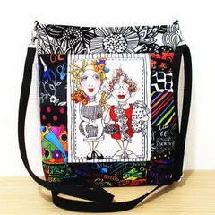 サコッシュ ロラライハリス ソーイングレディ パッチワーク ポシェット ハンドメイド USAコットン