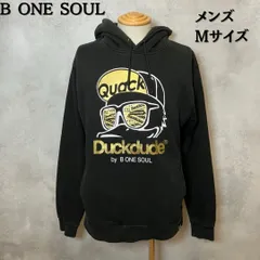 B ONE SOUL バーワンソウル　パーカー　ドナルドダック　ブラック　ストリート系　Mサイズ　メンズ　【B-2】