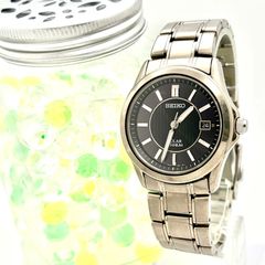 [Working] SEIKO Solar Men's Watch, Titanium, Date, Silver, V145-0AZ0 560360