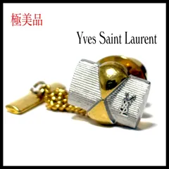 イヴサンローラン  ラペルピン  タイタック  ネクタイピン  ブランド  シルバー×ゴールド  銀 金  ysl  極美品  Yves Saint Laurent