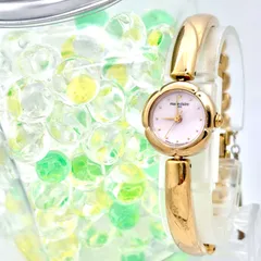 【美品/新品電池】marie claire マリクレール レディース 腕時計 シェル ゴールド バングル M25292-00のサムネイル